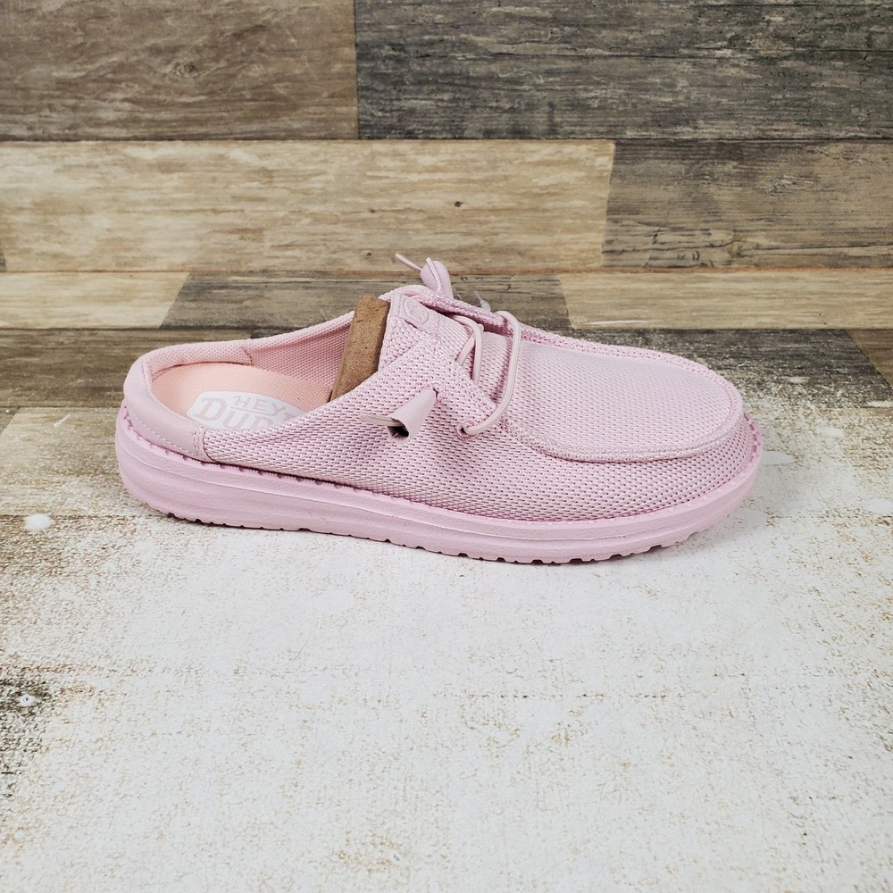 Hey Dude Wendy Slip Mono Womens Mules Sz 7 Lilac Pink Comfort Slip On Shoes